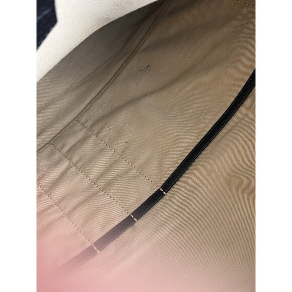 Cole Haan Large Black Travel Work Messenger Bag Leather Expandable Belt - Picture 6 of 16